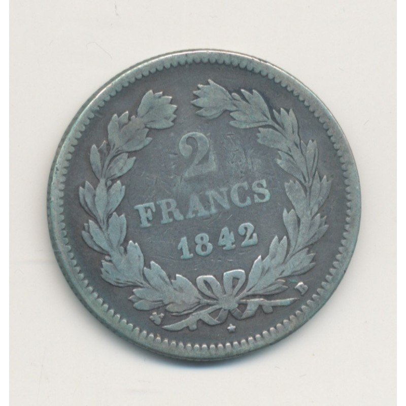 Louis philippe I - 2 Francs - 1842 B Rouen - TB