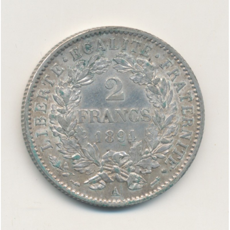 Cérès - 2 Francs - 1894 A Paris - avec légende - TTB+