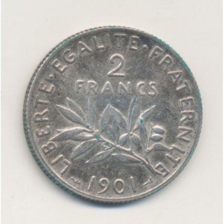 2 Francs Semeuse - 1901 - argent - TTB+