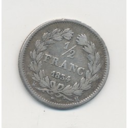1/2 Franc Louis Philippe I - 1834 H la rochelle - TB+/TTB 2