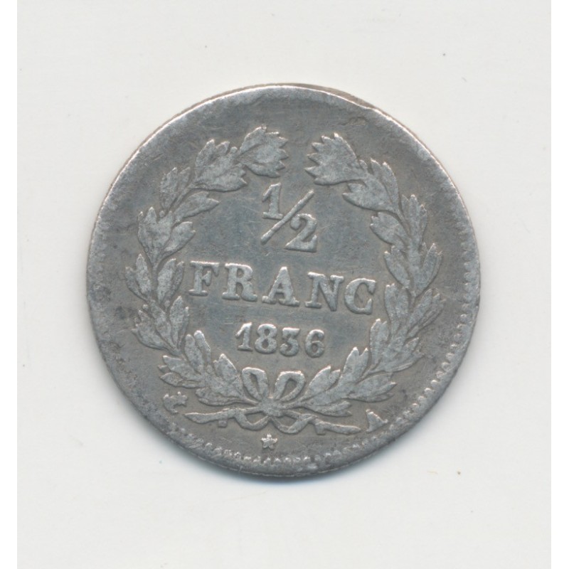1/2 Franc Louis Philippe I - 1836 A Paris - TB