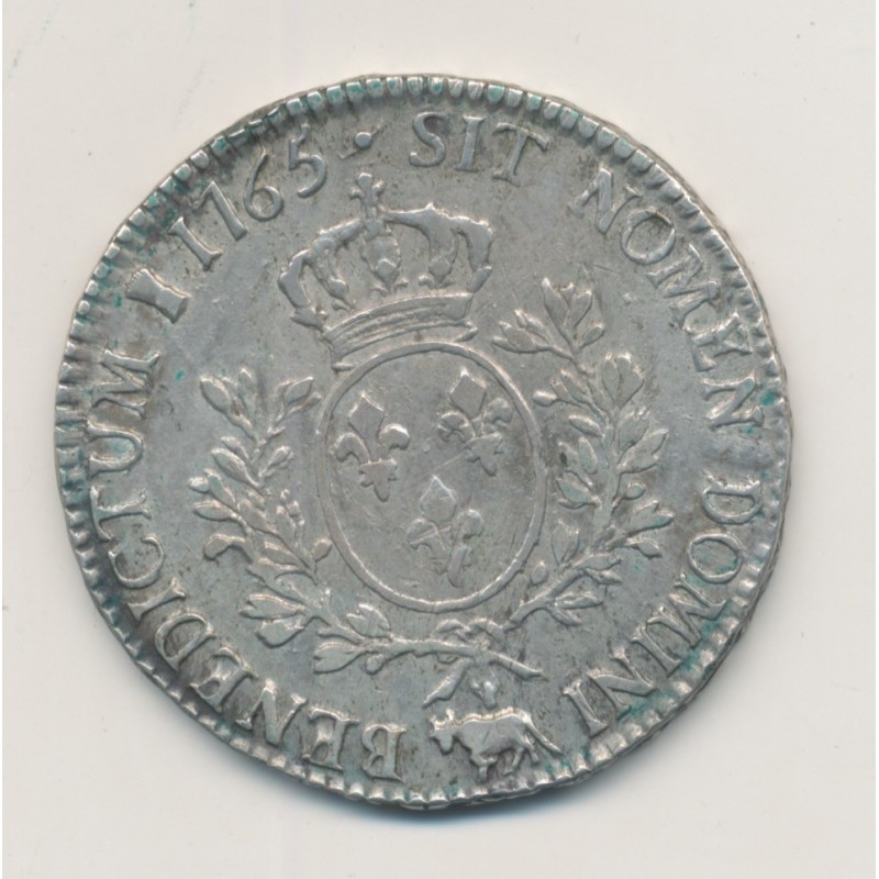 Louis XV - Écu au bandeau du béarn - 1765 Pau - TB/TB+