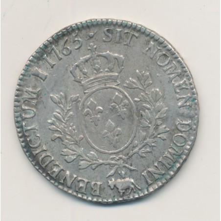 Louis XV - Écu au bandeau du béarn - 1765 Pau - TB/TB+