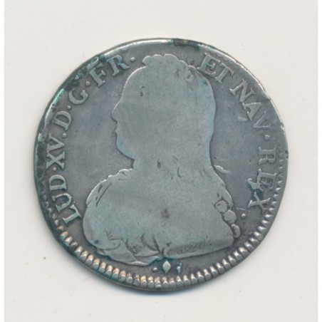 Louis XV - Écu aux branches d'olivier - 1728 L Bayonne - B