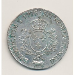 Louis XVI - Écu du Béarn aux lauriers - 1786 Pau - TTB+/SUP 2
