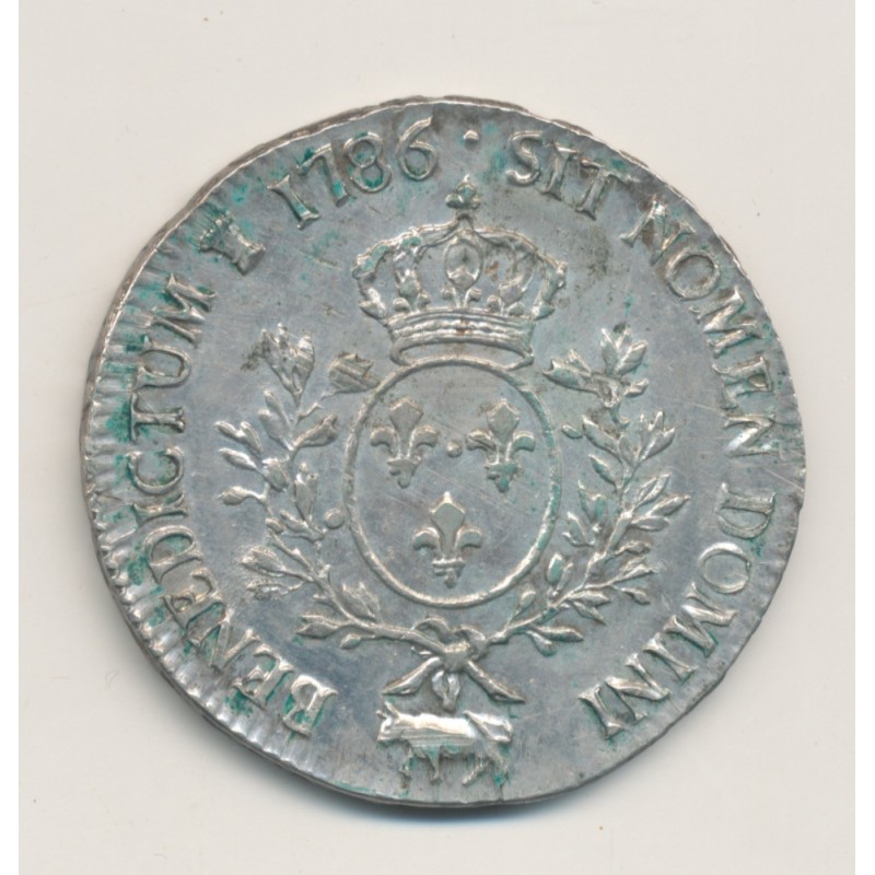Louis XVI - Écu du Béarn aux lauriers - 1786 Pau - TTB+/SUP