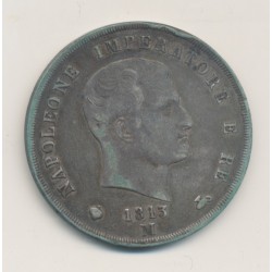 Italie - 5 Lires 1813 M Milan - Napoleone Imperatore - TB