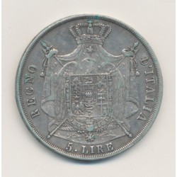 Italie - 5 Lires 1814 M Milan - Napoleone Imperatore - TB/TB+ 2