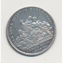 Jeton - Louis XIV - Trésor royal - 1715 - argent - SUP 2