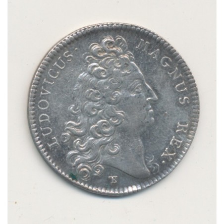 Jeton - Louis XIV - Trésor royal - 1714 - argent - TTB+