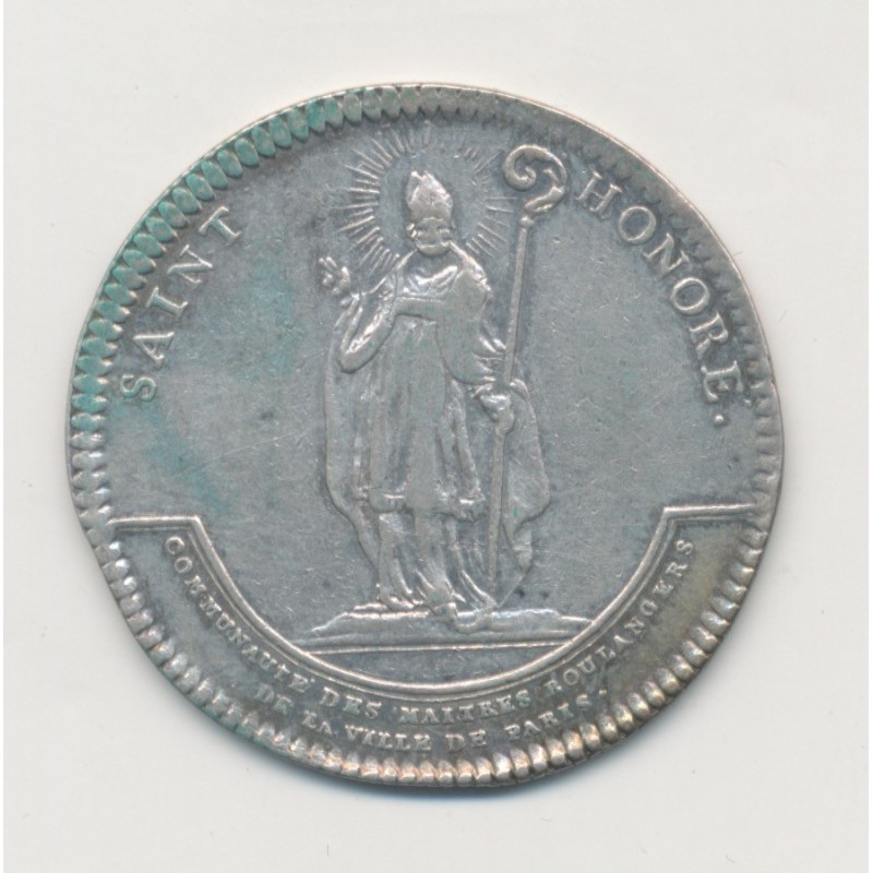 Jeton - Louis XV - Saint honoré communauté des maitres boulangers - argent - TTB+