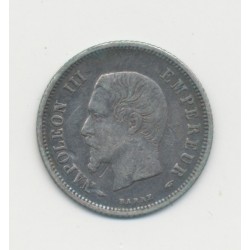 20 centimes Napoléon III - 1854 A Paris - Tête nue - TB+