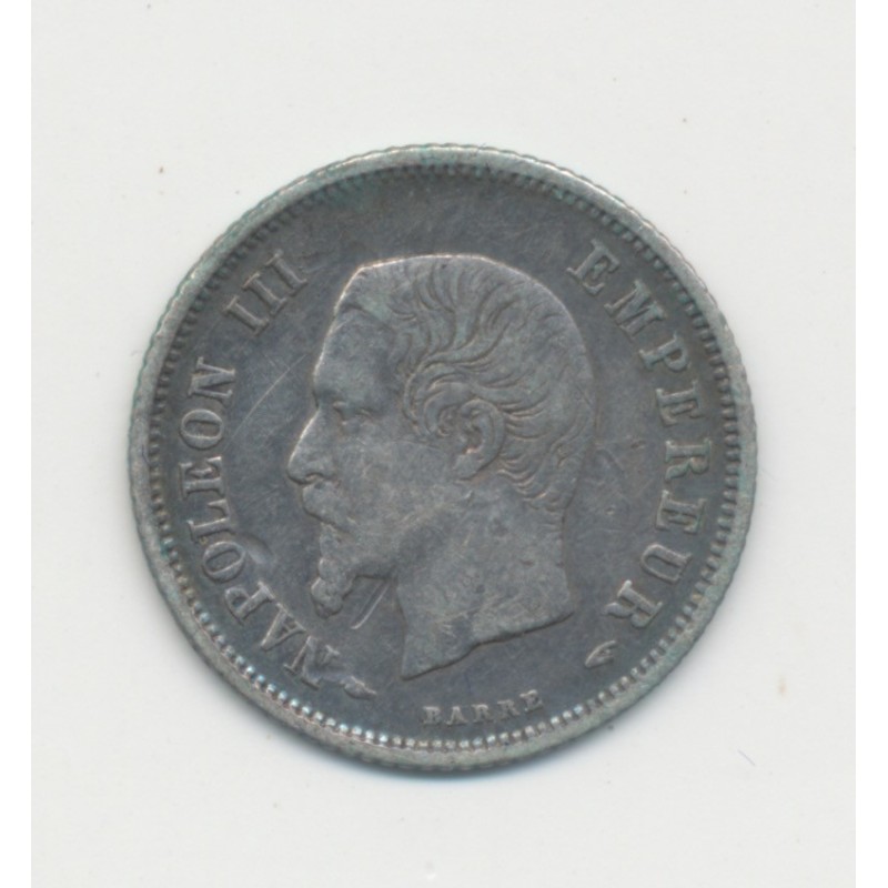 20 centimes Napoléon III - 1854 A Paris - Tête nue - TB+