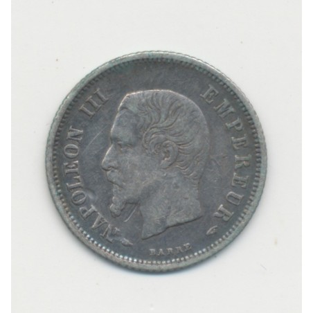 20 centimes Napoléon III - 1854 A Paris - Tête nue - TB+