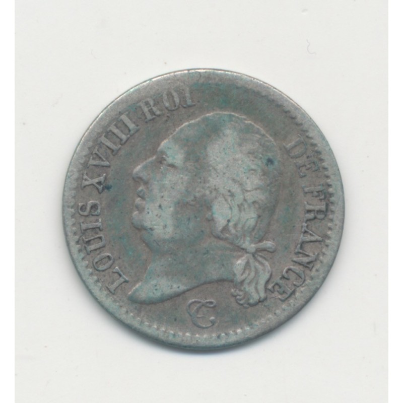 1/4 Franc - 1822 B Rouen - Louis XVIII - TB