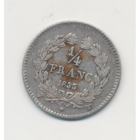 1/4 Franc - 1833 W Lille - Louis philippe I - TTB