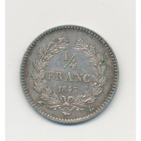 1/4 Franc - 1845 B Rouen - Louis philippe I - TTB+