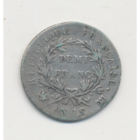 Bonaparte 1er consul - 1/2 Franc AN 12 MA Marseille - TB 