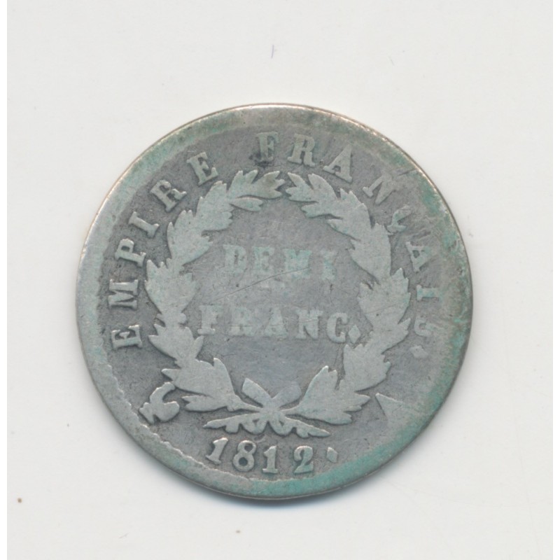 1/2 Franc Napoléon Empereur - 1812 A Paris - B/TB