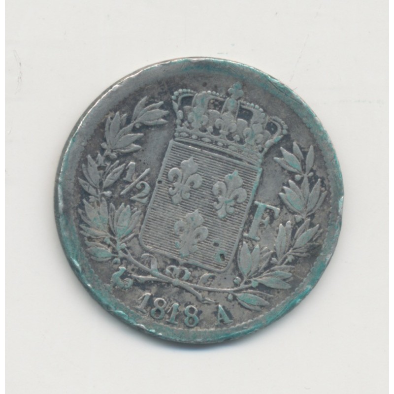 Louis XVIII - 1/2 Franc 1818 A Paris - TB