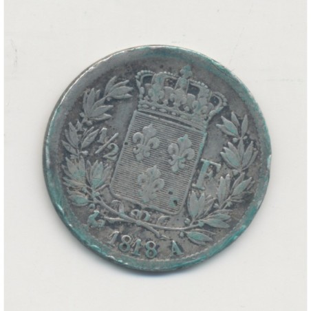 Louis XVIII - 1/2 Franc 1818 A Paris - TB