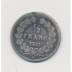 1/2 Franc Louis Philippe I - 1833 L Bayonne - B/TB 2