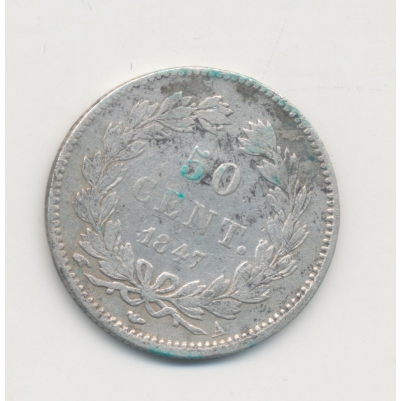 1/2 Franc Louis Philippe I - 1847 A Paris - TB