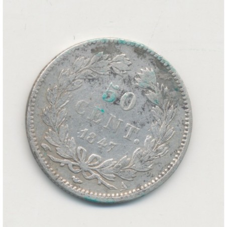 1/2 Franc Louis Philippe I - 1847 A Paris - TB