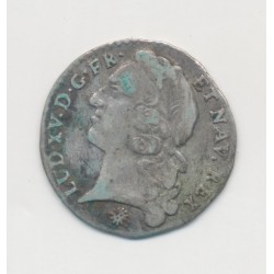 Louis XV - 1/20 écu au bandeau - 1743 D Lyon - TB+