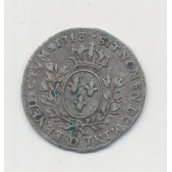 Louis XV - 1/20 écu au bandeau - 1743 D Lyon - TB+ 2