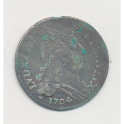 Louis XIV - 10 Sols aux insignes - 1704 - atelier ? - TB