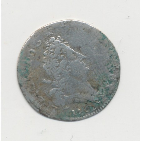Louis XIV - 5 Sols aux insignes - 1702 A Paris - TB