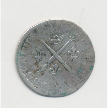 Louis XIV - 5 Sols aux insignes - 1702 A Paris - TB