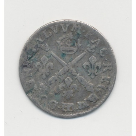 Louis XIV - 5 Sols aux insignes - 1704 BB Strasbourg - TB