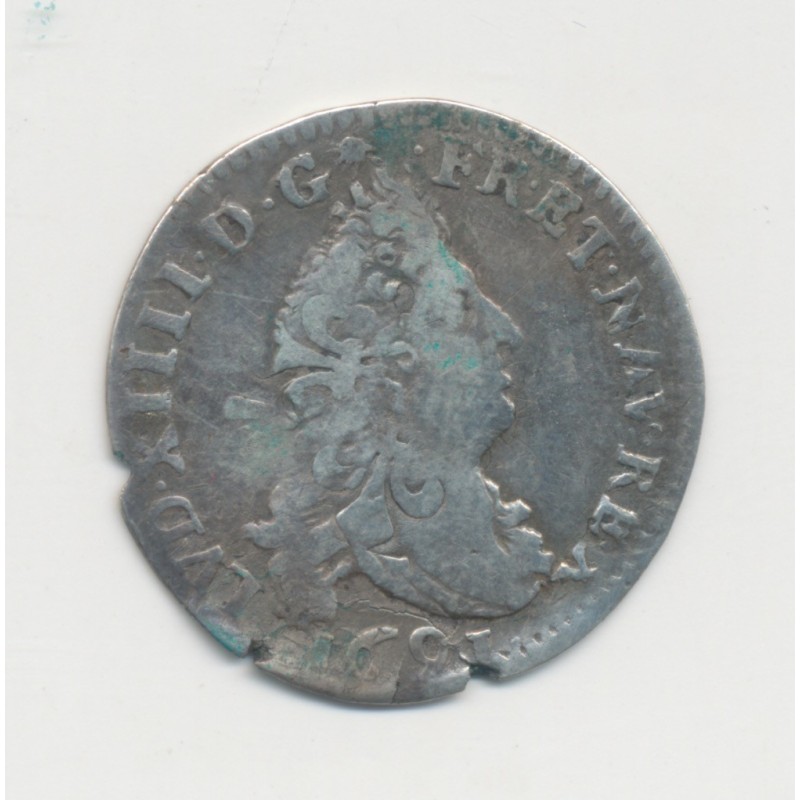 Louis XIV - 4 Sols aux 2L - 1691  X Amiens - TB