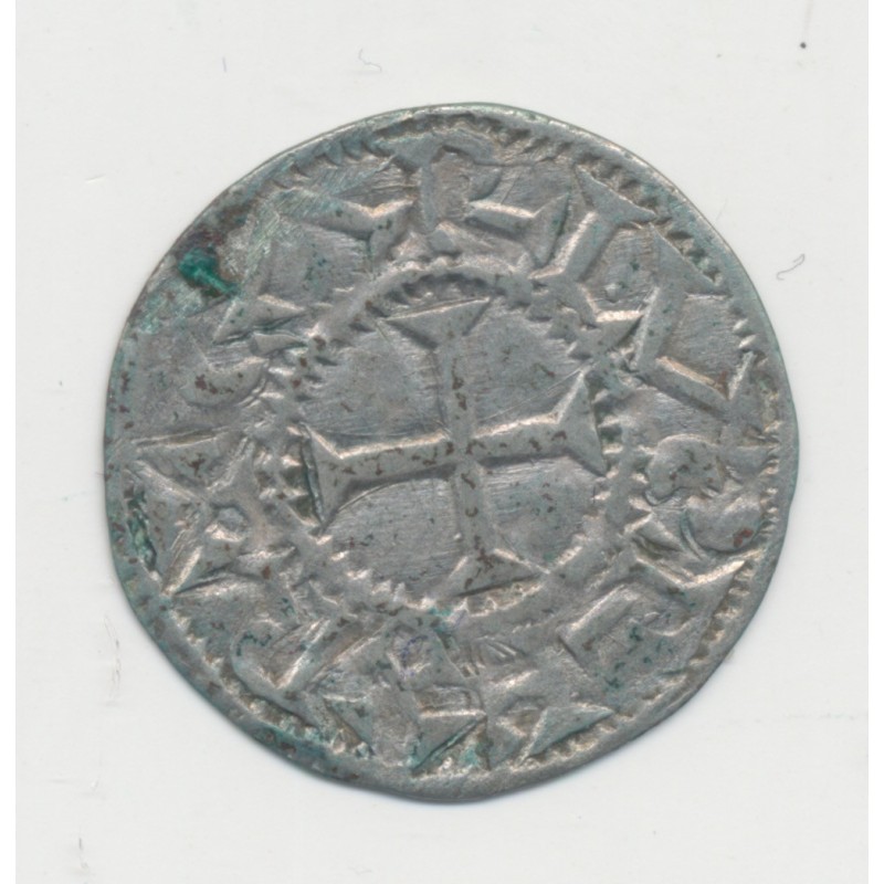 Comté du poitou - Denier Type Melle - immobilisation Charles II - TB