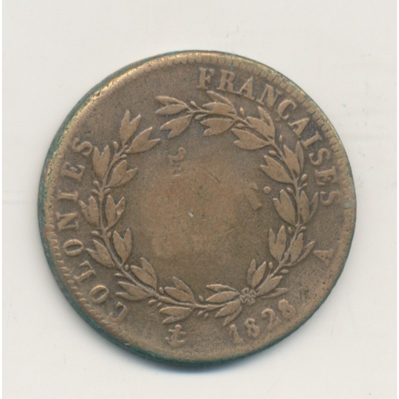 5 Centimes 1828 A Paris - Charles X  - Colonies Françaises - TB+