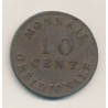 Siège d'Anvers - 10 centimes 1814 - Napoléon I - TB+
