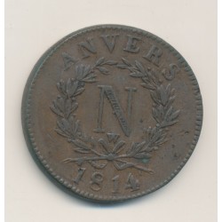 Siège d'Anvers - 10 centimes 1814 - Napoléon I - TB+ 2