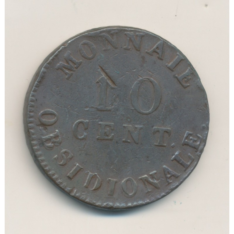 Siège d'Anvers - 10 centimes 1814 - Napoléon I - TB