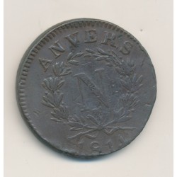 Siège d'Anvers - 10 centimes 1814 - Napoléon I - TB 2