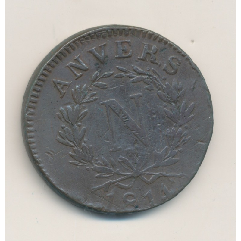 Siège d'Anvers - 10 centimes 1814 - Napoléon I - TB