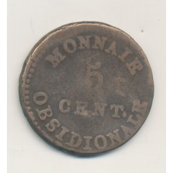 5 Centimes 1814 - sans initiales - Napoléon empereur - Siège d'Anvers - TB