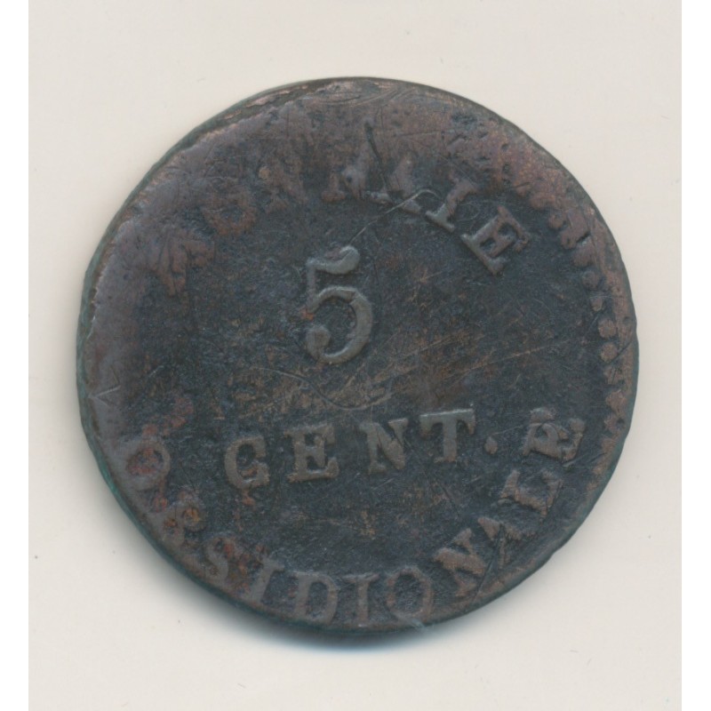 5 Centimes - 1814 - Siège d'Anvers - Louis XVIII - B/TB