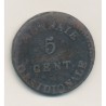 5 Centimes - 1814 - Siège d'Anvers - Louis XVIII - B/TB