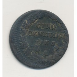5 Centimes Dupré - AN 5 A Paris - frappe décalée - TB/TB+