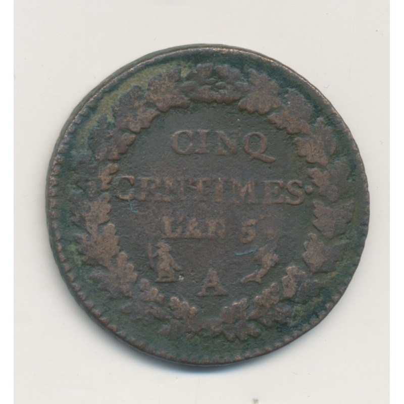 5 Centimes Dupré - AN 5 A Paris - TB/TB+