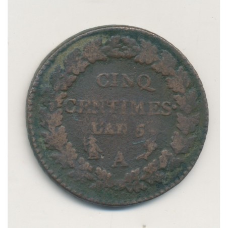 5 Centimes Dupré - AN 5 A Paris - TB/TB+