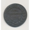 5 Centimes Dupré - AN 5 BB Strasbourg - TB+
