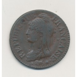 5 Centimes Dupré - AN 8 BB Strasbourg - TB+ - Grand module  2